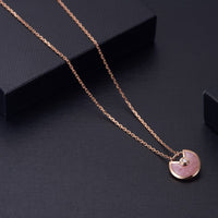[Vera Jewelry]AMULETTE ROSE GOLD PINK MOP NECKLACE