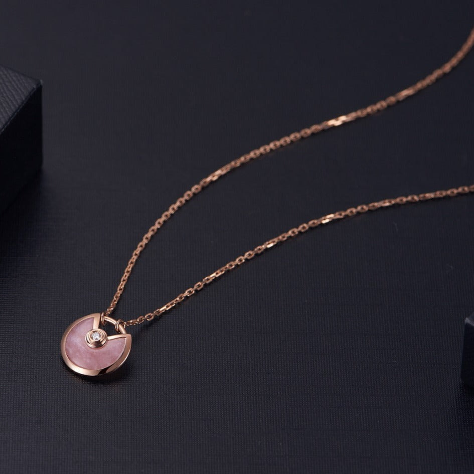 [Vera  Jewelry]AMULETTE ROSE GOLD PINK MOP NECKLACE