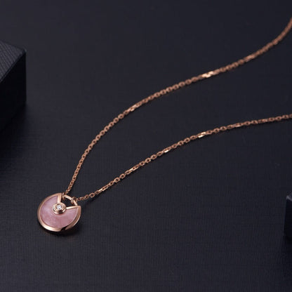 [Vera  Jewelry]AMULETTE ROSE GOLD PINK MOP NECKLACE