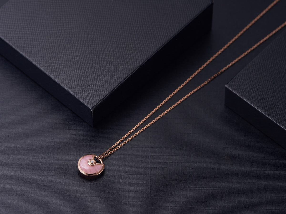 [Vera  Jewelry]AMULETTE ROSE GOLD PINK MOP NECKLACE