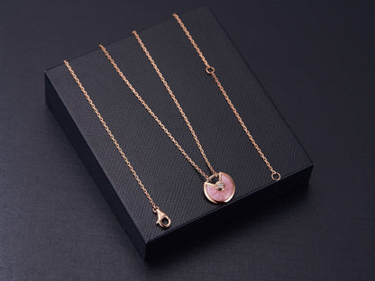 [Vera  Jewelry]AMULETTE ROSE GOLD PINK MOP NECKLACE