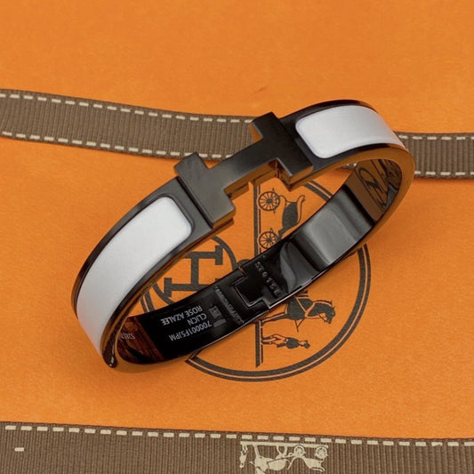 [Vera Jewelry]H BRACELET 12MM BLACK WHITE CERAMIC