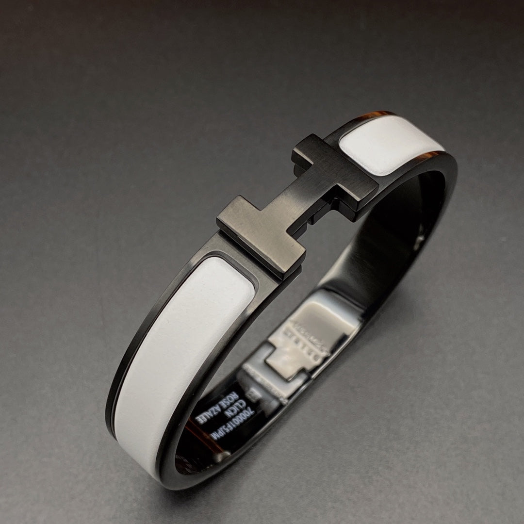 [Vera Jewelry]H BRACELET 12MM BLACK WHITE CERAMIC