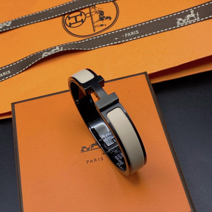 [Vera Jewelry]H BRACELET 12MM BLACK BEIGE CERAMIC