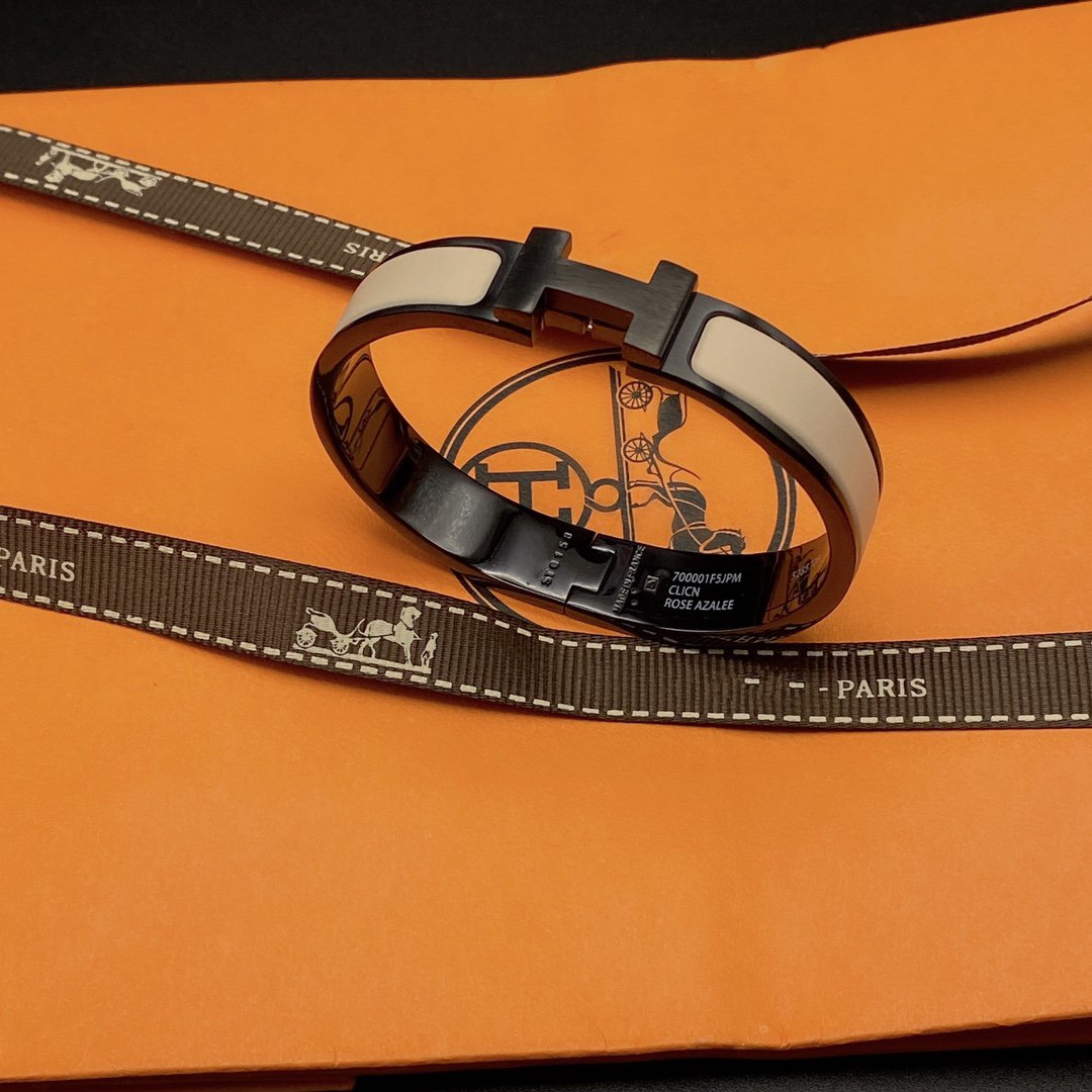[Vera  Jewelry]H BRACELET 12MM BLACK BEIGE CERAMIC