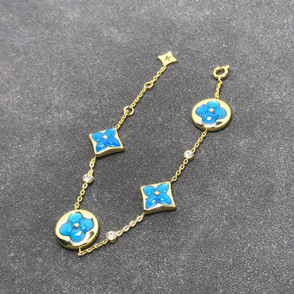 [Vera  Jewelry]STAR AND SUN TURQUOISE 4 MOTIFS 3 DIAMONDS