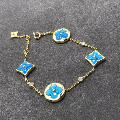 [Vera  Jewelry]STAR AND SUN TURQUOISE 4 MOTIFS 3 DIAMONDS