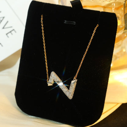 [Vera  Jewelry]VOLT SILVER DIAMOND PEDANT NECKLACE