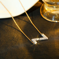 [Vera Jewelry]VOLT SILVER DIAMOND PEDANT NECKLACE
