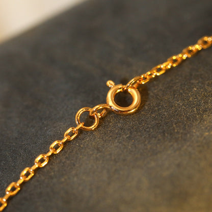 [Vera  Jewelry]SUN PEDANT PINK GOLD 1 DIAMOND NECKLACE