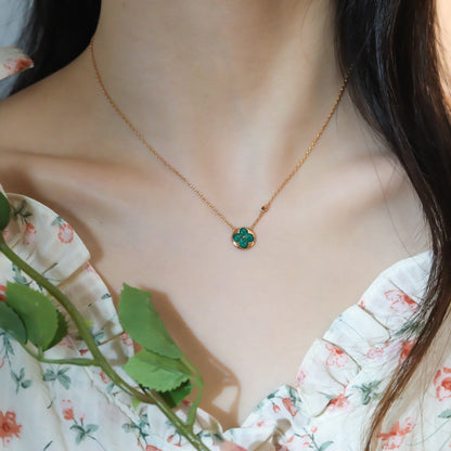 [Vera Jewelry]SUN PEDANT PINK GOLD 1 DIAMOND NECKLACE