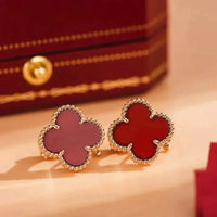 [Vera Jewelry]CLOVER MEDIUM 1 MOTIFS CARNELIAN  EARRINGS