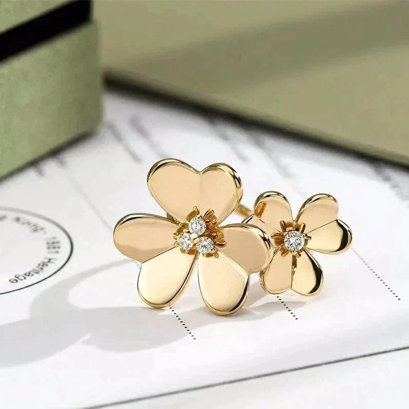 [Vera  Jewelry]CLOVER COMOS GOLD DIAMOND RING