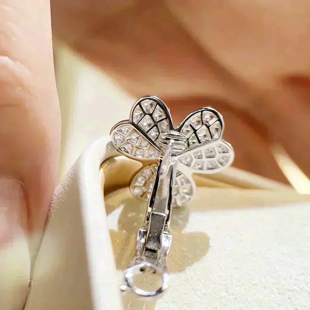 [Vera  Jewelry]CLOVER COMOS DIAMOND EARRINGS SILVER