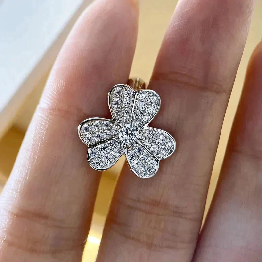 [Vera  Jewelry]CLOVER COMOS DIAMOND EARRINGS SILVER