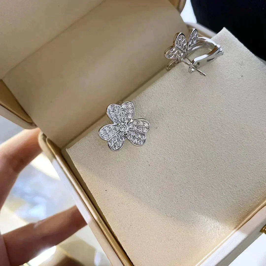 [Vera  Jewelry]CLOVER COMOS DIAMOND EARRINGS SILVER