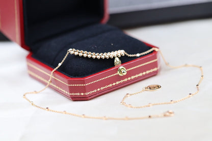 [Vera  Jewelry]CLASH PINK GOLD NECKLACE