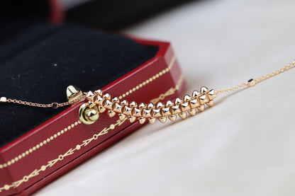 [Vera  Jewelry]CLASH PINK GOLD NECKLACE