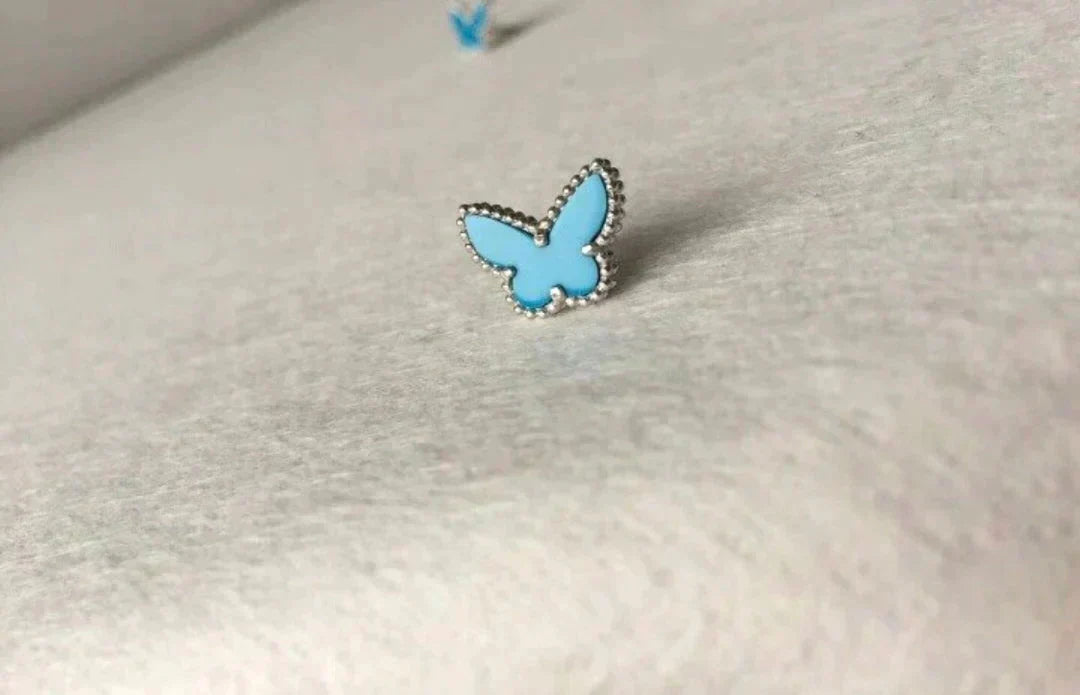 [Vera Jewelry]BUTTERFLY TURQUOISE EARRINGS SILVER