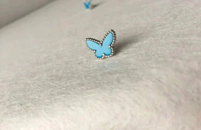 [Vera Jewelry]BUTTERFLY TURQUOISE EARRINGS SILVER