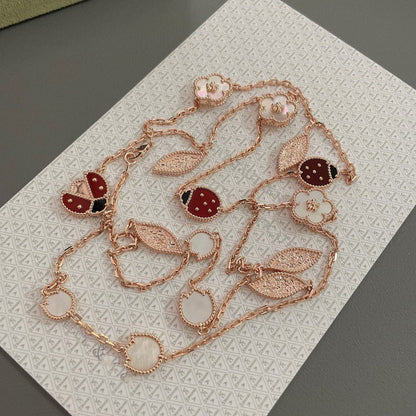 [Vera Jewelry]LUCKY SPRING 15 MOTIFS ROSE GOLD NECKLACE