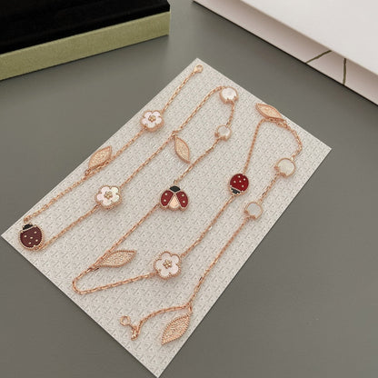 [Vera Jewelry]LUCKY SPRING 15 MOTIFS ROSE GOLD NECKLACE