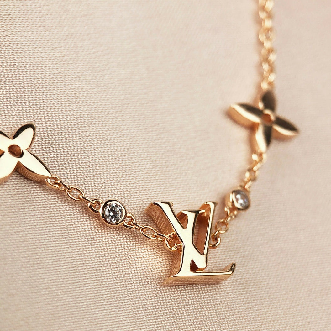 [Vera  Jewelry]STAR AND SUN 7 MOTIFS GOLD BRACELET