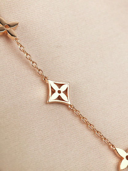 [Vera Jewelry]STAR AND SUN 7 MOTIFS GOLD BRACELET