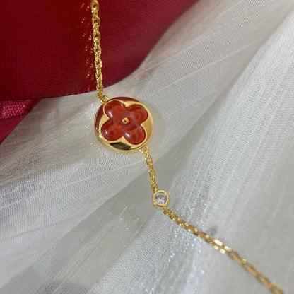 [Vera  Jewelry]SUN PEDANT CARNELIAN BRACELET