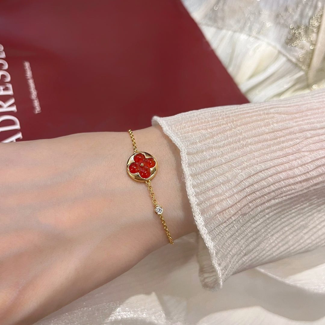[Vera  Jewelry]SUN PEDANT CARNELIAN BRACELET