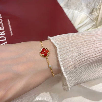 [Vera  Jewelry]SUN PEDANT CARNELIAN BRACELET