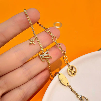 [Vera  Jewelry]LOGO STAR MOTIF GOLD BRACELET