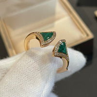 [Vera Jewelry]DREAM MALACHITE DIAMOND OPEN RING