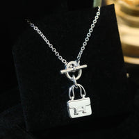 [Vera Jewelry]POP H PEDANT SILVER NECKLACE