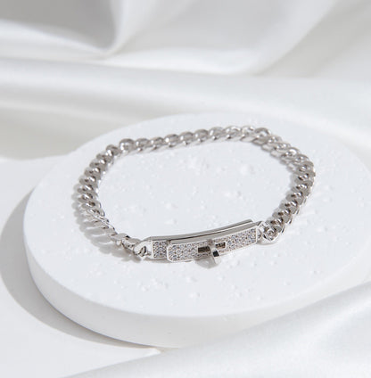 [Vera  Jewelry]KELLY CHAIN SILVER DIAMOND BRACELET
