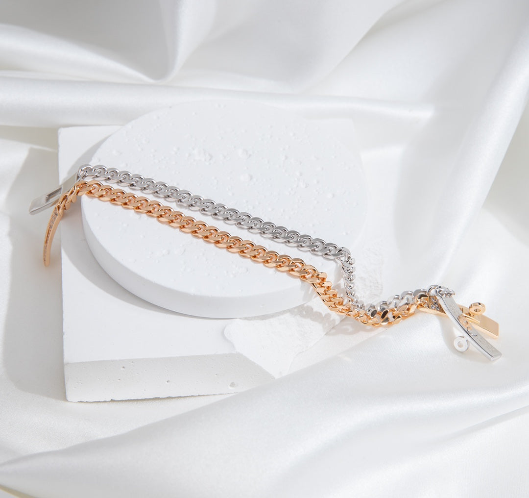 [Vera  Jewelry]KELLY CHAIN SILVER DIAMOND BRACELET