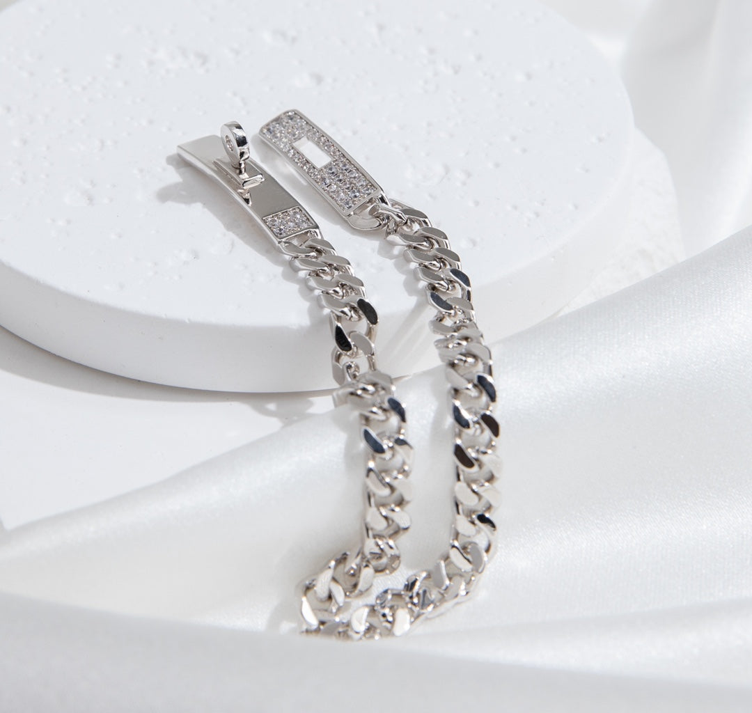 [Vera Jewelry]KELLY CHAIN SILVER DIAMOND BRACELET