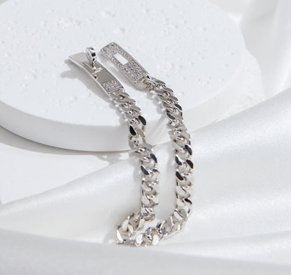 [Vera Jewelry]KELLY CHAIN SILVER DIAMOND BRACELET