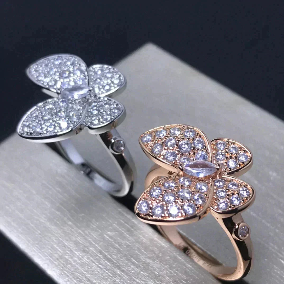 [Vera  Jewelry]BUTTERFLY PINK GOLD DIAMOND RING
