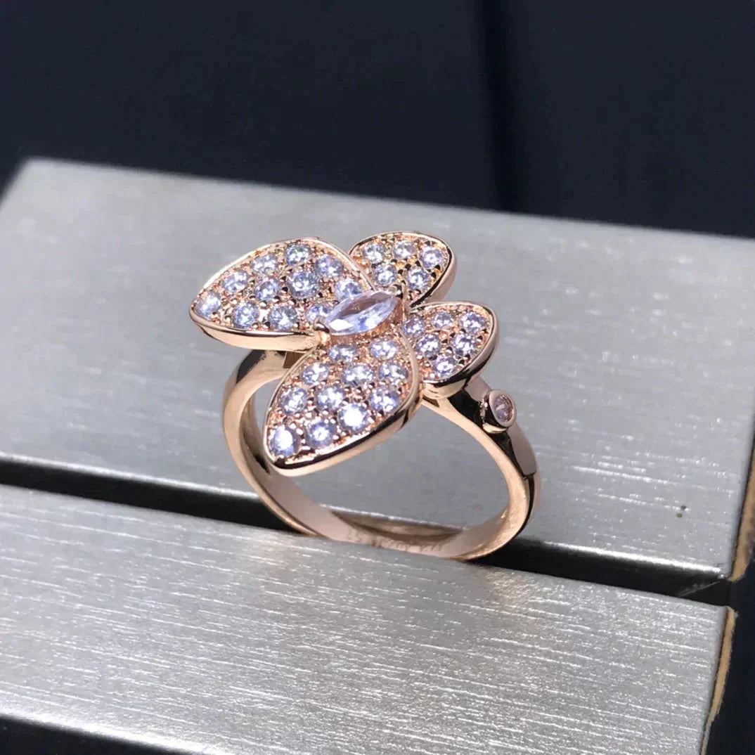[Vera Jewelry]BUTTERFLY PINK GOLD DIAMOND RING