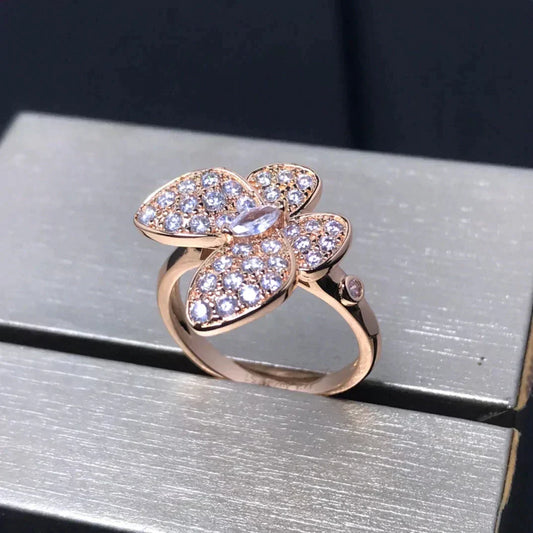 [Vera Jewelry]BUTTERFLY PINK GOLD DIAMOND RING