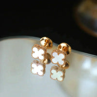 [Vera Jewelry]CLOVER MINI 9.5MM WHITE MOP EARRINGS