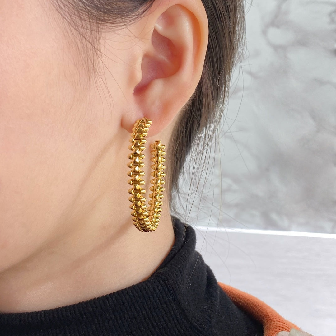 [Vera  Jewelry]CLASH LARGE HOOP EARRINGS
