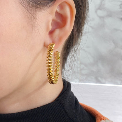 [Vera  Jewelry]CLASH LARGE HOOP EARRINGS