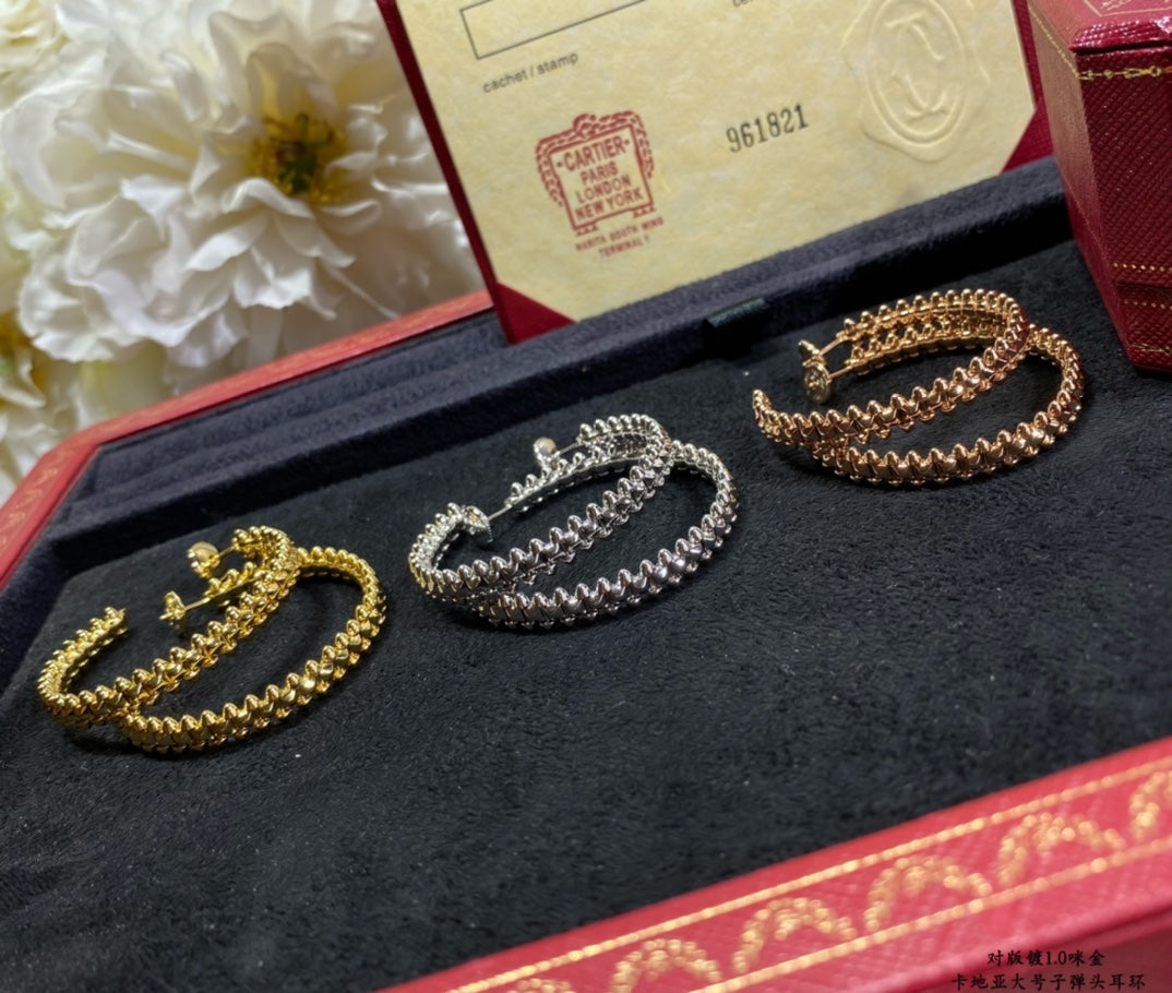 [Vera  Jewelry]CLASH LARGE HOOP EARRINGS