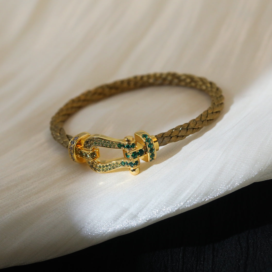 [Vera  Jewelry]FORCE 10 GOLD GREEN DIAMOND PAVED