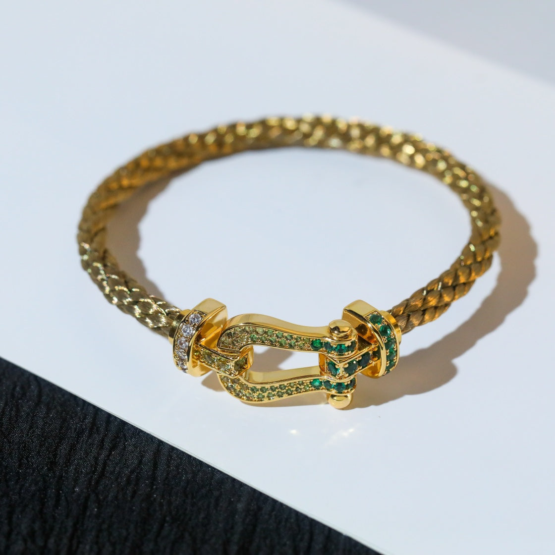 [Vera  Jewelry]FORCE 10 GOLD GREEN DIAMOND PAVED