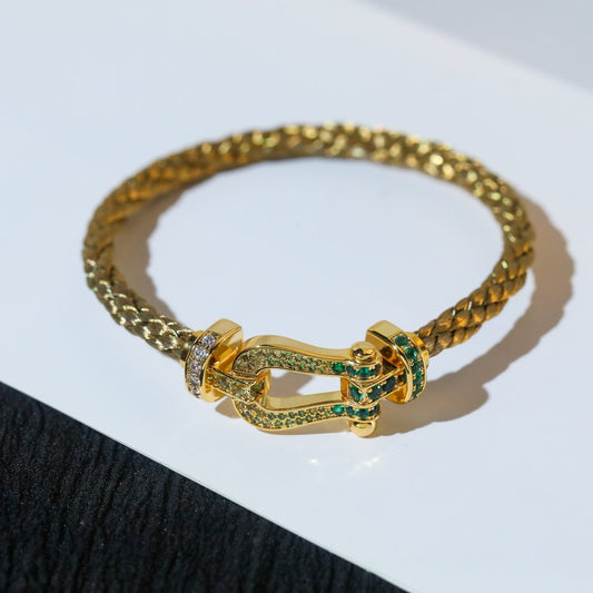 [Vera  Jewelry]FORCE 10 GOLD GREEN DIAMOND PAVED