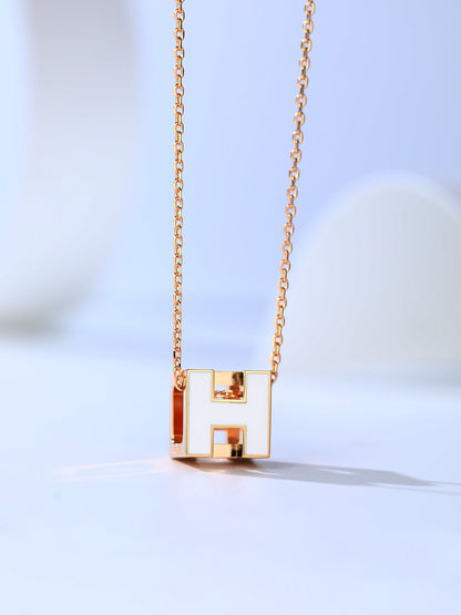 [Vera  Jewelry]H CAGE PINK GOLD NECKLACE