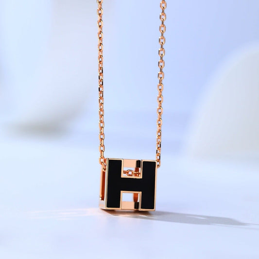 [Vera  Jewelry]H CAGE PINK GOLD NECKLACE